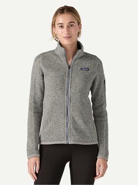 Patagonia Women's Better Sweater Full Zip Fleece Jacket Birch White Size Medium